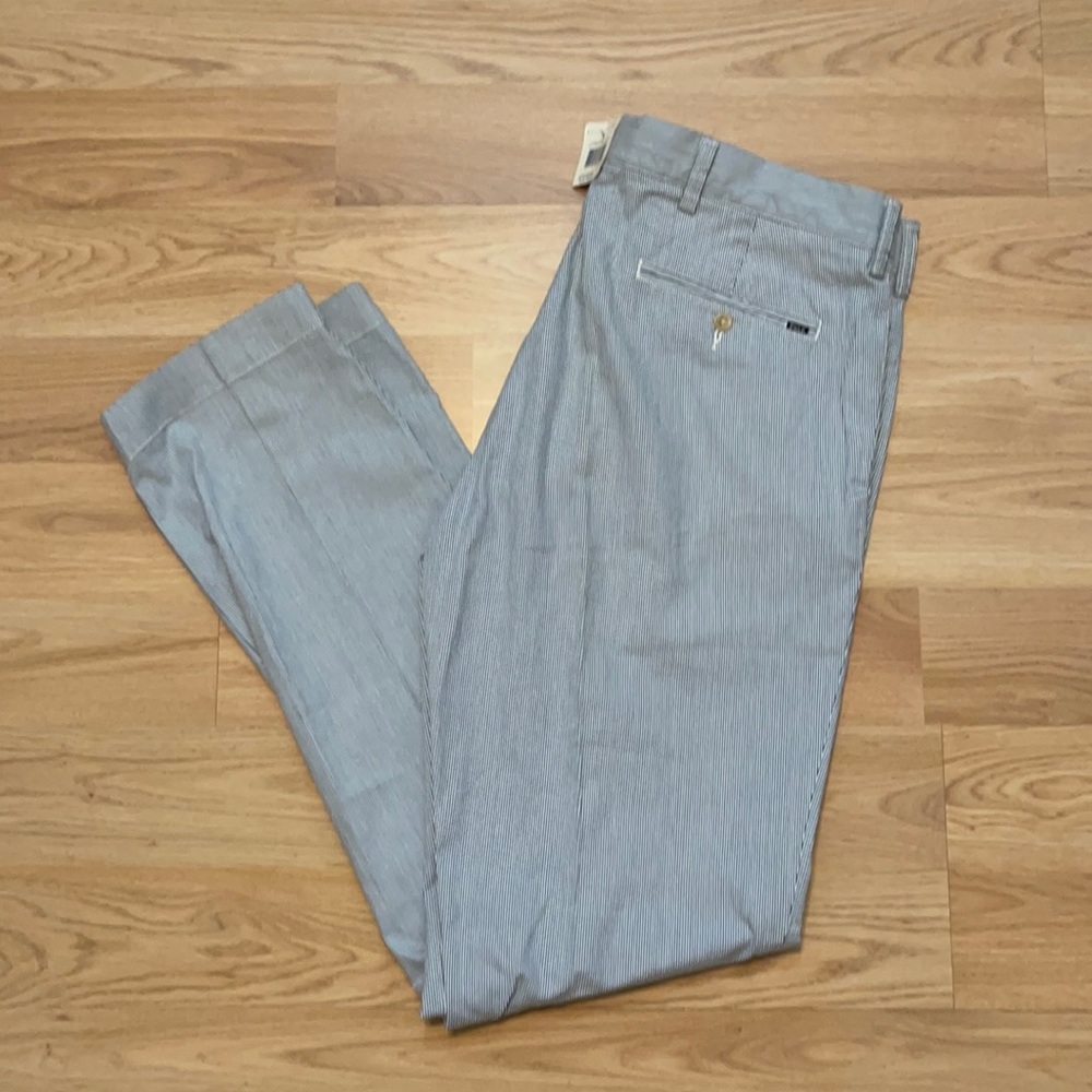 Ralph Lauren Striped Khaki pants Blue/White 36x34